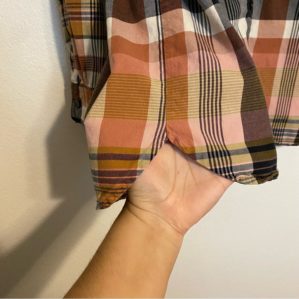 NWOT Madewell Cotton Classic Ex-Boyfriend Shirt in Seconda Plaid - Picture 12 of 15